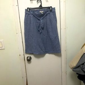 Ellen Tracy Linen blue/white skirt size Medium
